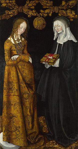 Lucas Cranach Saints Christina and Ottilia Norge oil painting art